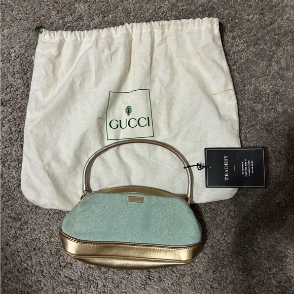 Gucci Light Green and Gold Shoulder Bag - Picture 1 of 4